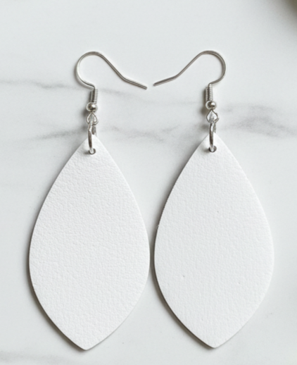 Golden Hour — Sunflower Faux Leather Earrings